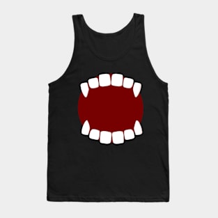 Dark Red Vampire Teeth Tank Top